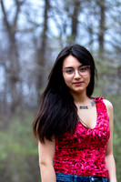 Senior-High-School-Portrait-Female-Glasses-Red-Shirt