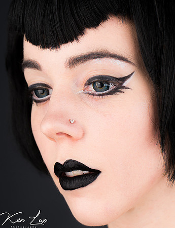 Portrait-Photography-Female-Black-Makeup-Headshot