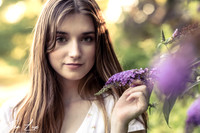 High-School-Senior-Portrait-Head-Shot-Purple-Flower